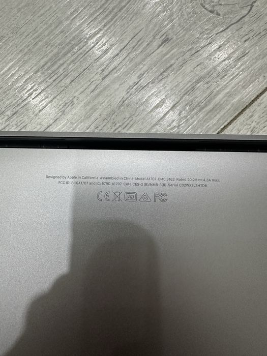 Macbook pro 15 2017, 512 gb