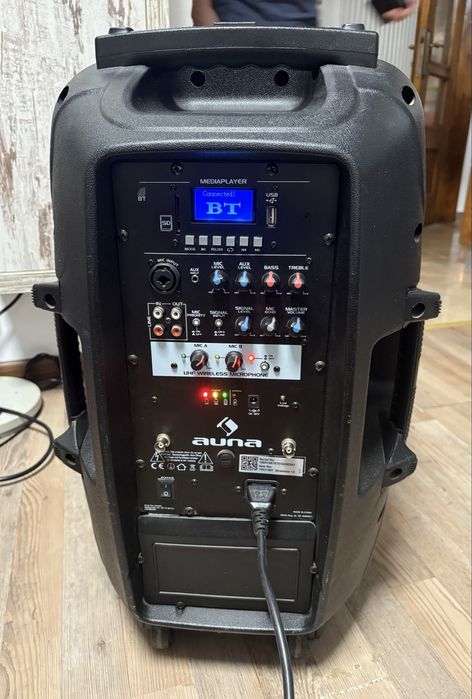 Boxă activă Auna Streetstar 12 -bluetooth, baterie, microfoane defecte