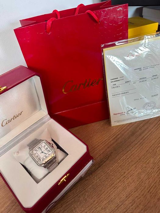 Ceas Cartier alb, nou cu eticheta