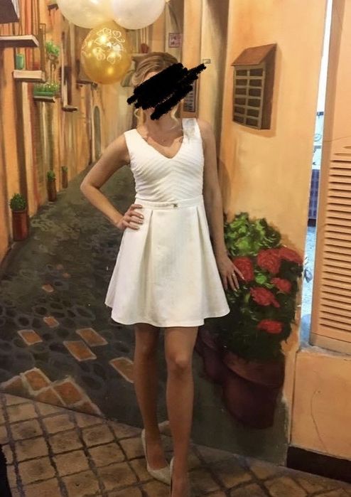 Официална бяла рокля