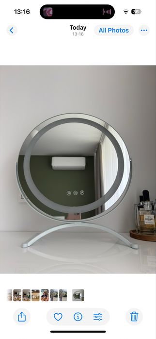 Ротиращо и димиращо Led огледало за тоалетка