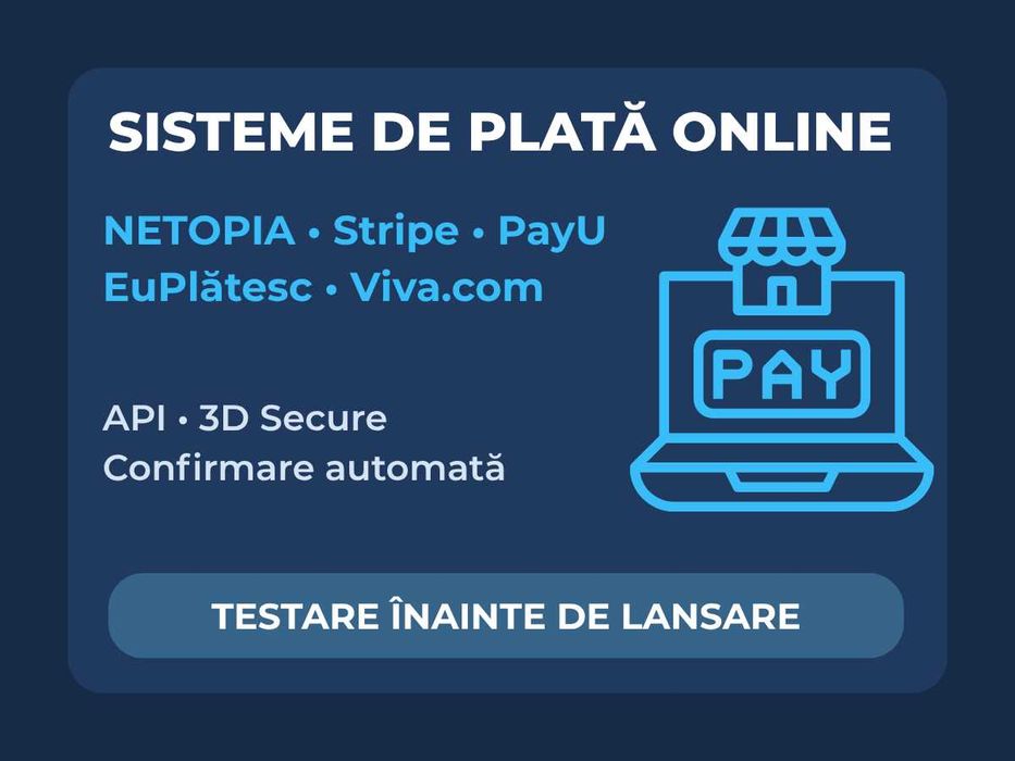 Integrare plăți online WordPress / WooCommerce – NETOPIA, Stripe, PayU