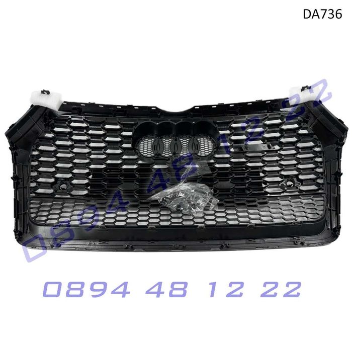 Предна RS решетка Audi Q5 16-20 пчелна пита черна грил броня ауди