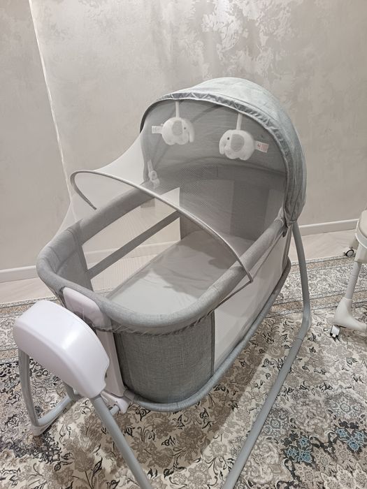 Приставная кровать - колыбель Mastela  4 in 1. Детский стульчик.