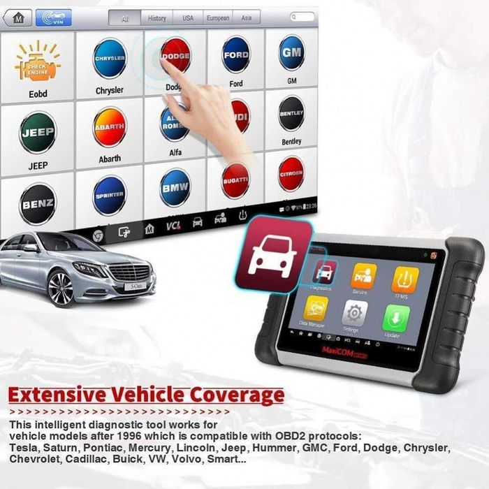 Автодиагностика Autel MaxiCom MK808S+подарък 2 часа обучение