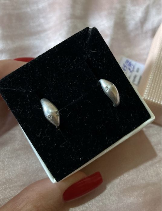 Серебряные сережки, змейки