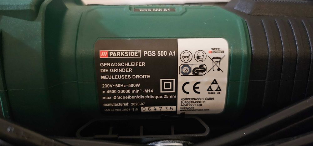 Polizor drept Parkside PGS 500 B2, putere 500 W