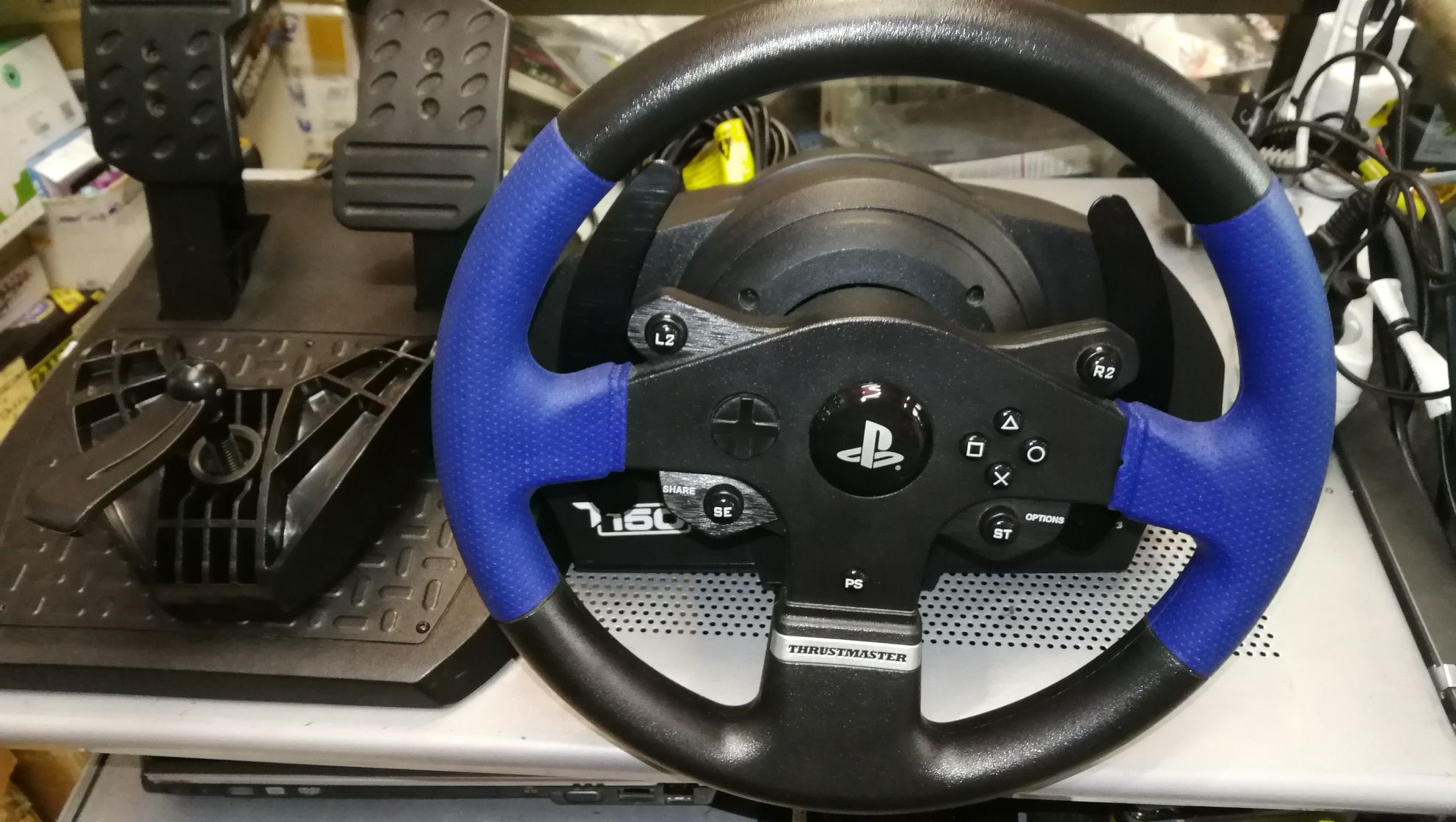 Волан с педали Thrustmaster - T150 Force Feedback, за PS5, PS4, PC гр ...
