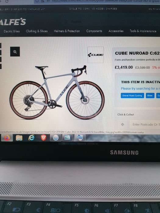 CUBE C:62S Гравел 8,4 кг. Sram GX 1*12