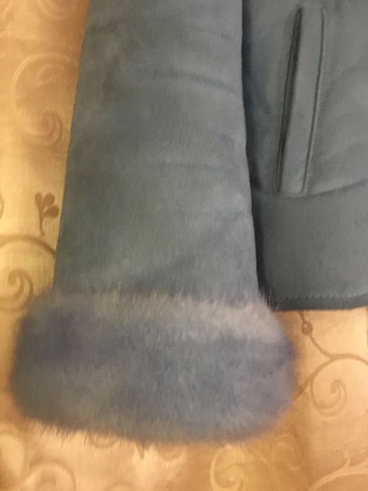 geaca de blana bleu măr 38-40