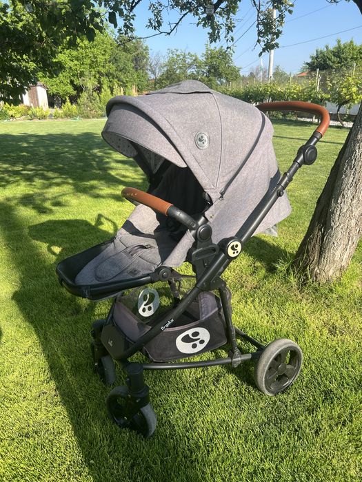 Бебешка количка LORELLI Premium Комбинирана количка 3в1 CRYSTA GREY