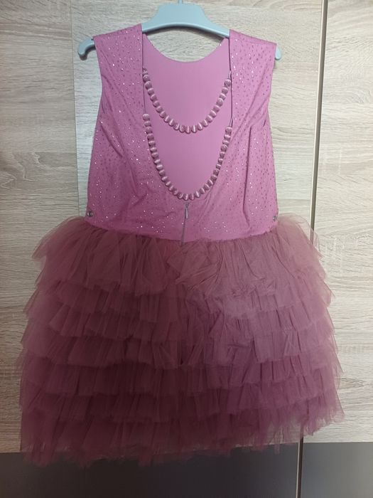 Rochie roz cu trena
