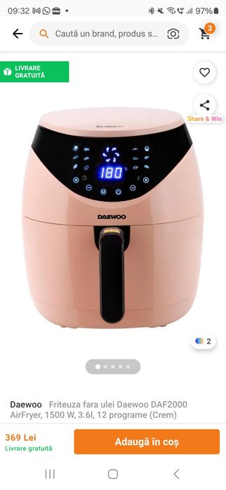 Air fryer Daewoo