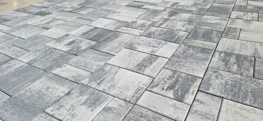 REDUCERE! Pavaj City Trio combi 4 cm, grafit nuantat, gri bazalt