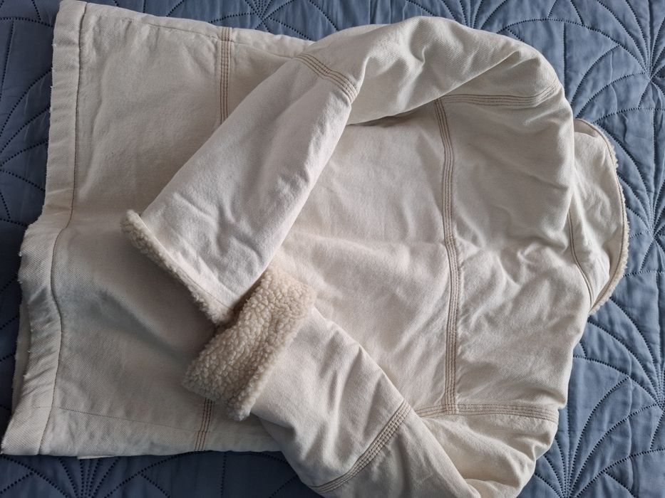 Cojocel denim alb Zara