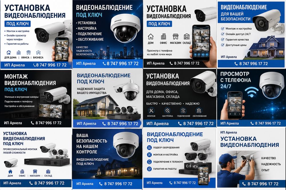 Установка видеонаблюдения под ключ