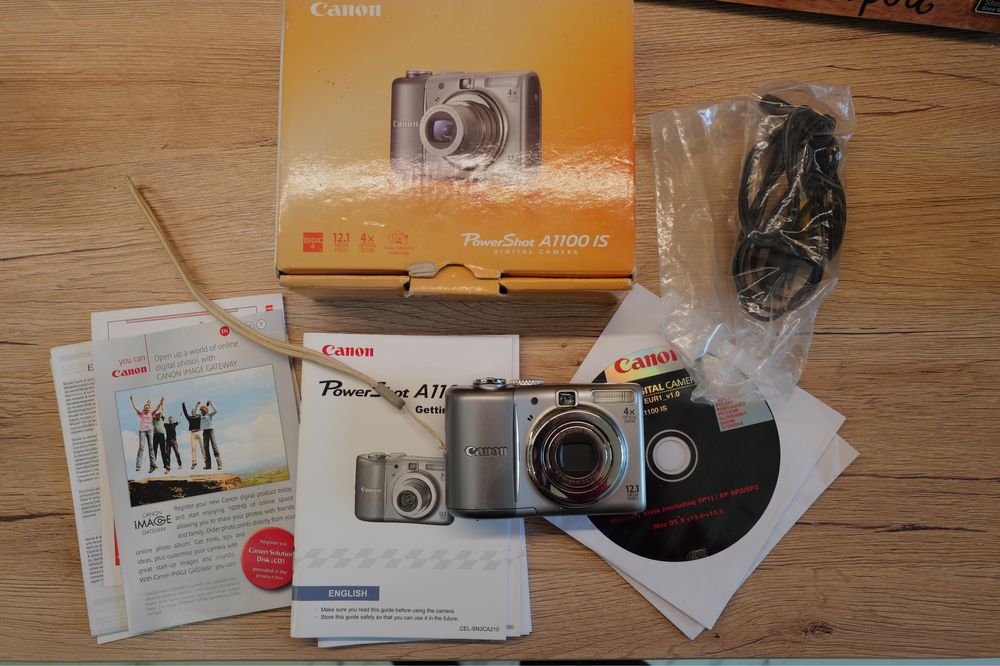 Aparat foto Canon Powershot A1100 IS 12 Mp la Cutie Data Ora Itp AA