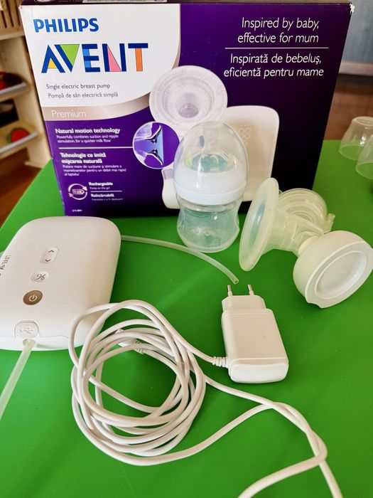 Акумулаторна помпа за кърма Avent Natural Motion Premium, хладилна чанта Avent, ръчна помпа Avent