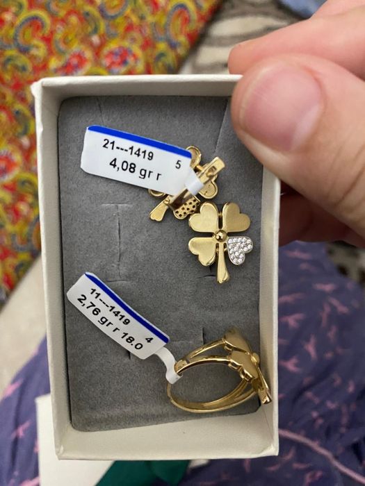 Золото Набор алтын клевер