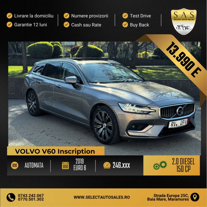 Volvo v60 Inscription / 2.0 diesel D3 / Automat / cash sau rate
