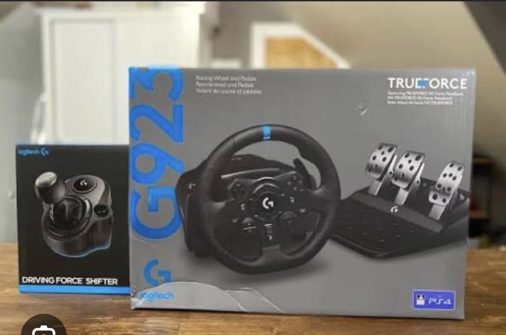 Игровой руль g923 racing кок пит в подарок