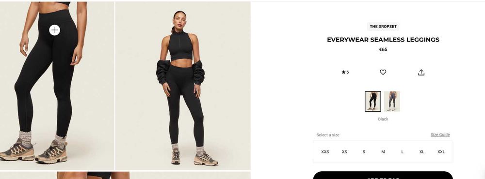 Gymshark безшевен клин, висока талия - размер S