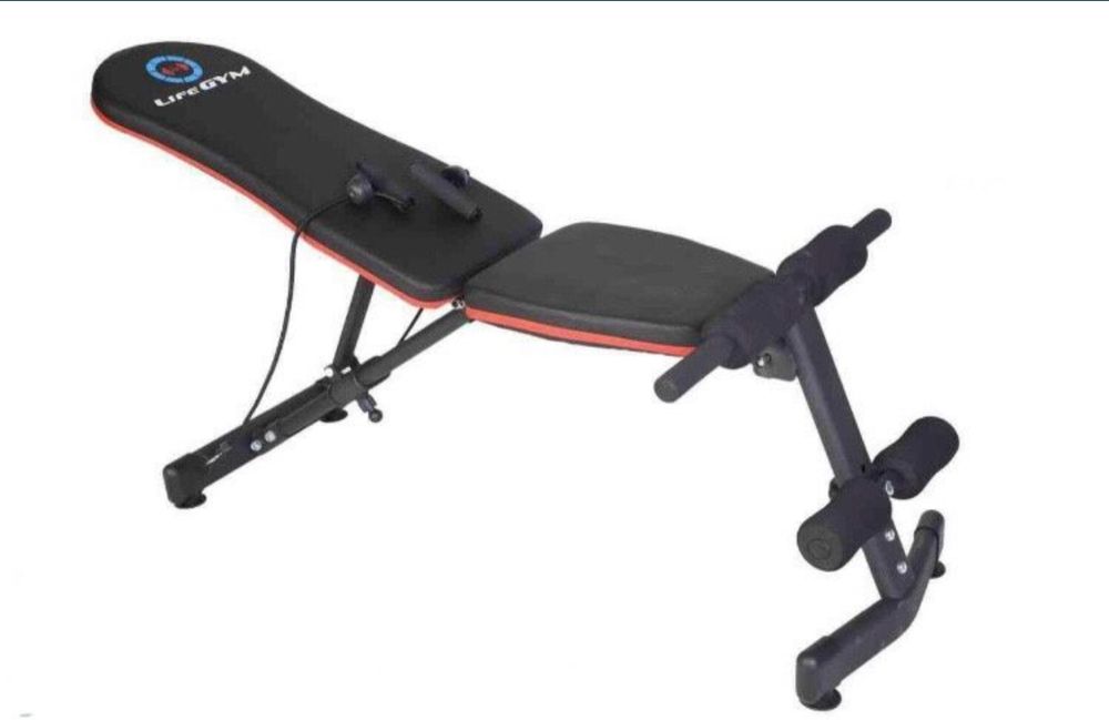 Лежак для пресса и штанга Скамья для штанга и гантели
