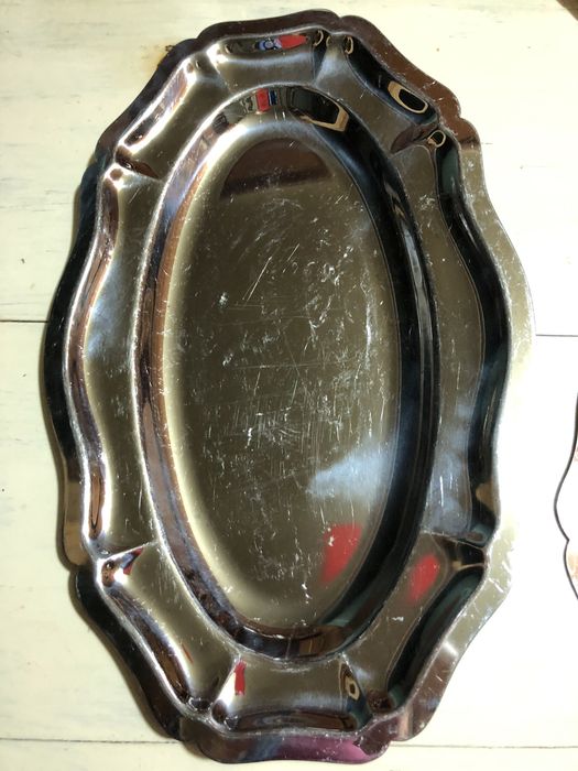 Плато INOX за сервиране на храна и плодове