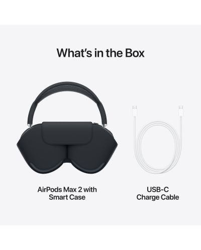 Безжични слушалки Apple - AirPods Max 2, ANC, Midnight Black
