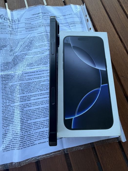 Перфектен! iPhone 16 Pro Max 512GB Black - 91% - Гаранция