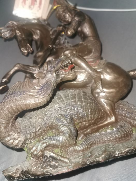 Statueta Sf Gheorghe bronz