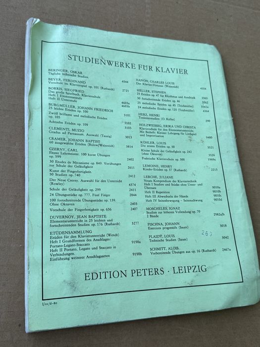 Czerny. Etudes de Mécanisme. Op. 849