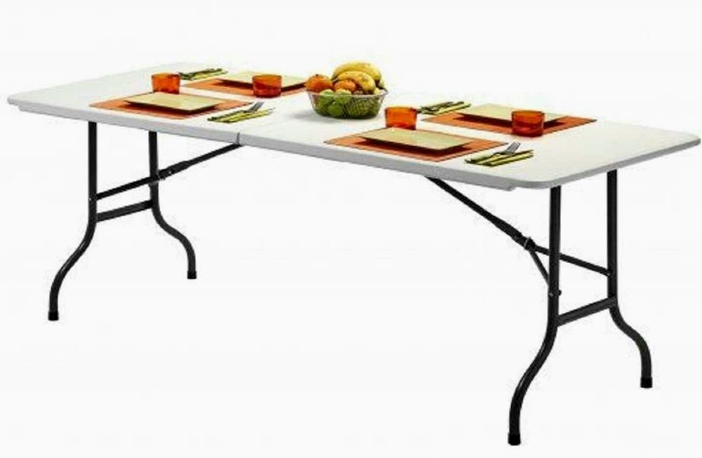 MASĂ PLIABILĂ Diplomat 180 x 75 x 74 Cm Albă Nouă - 250 Lei
