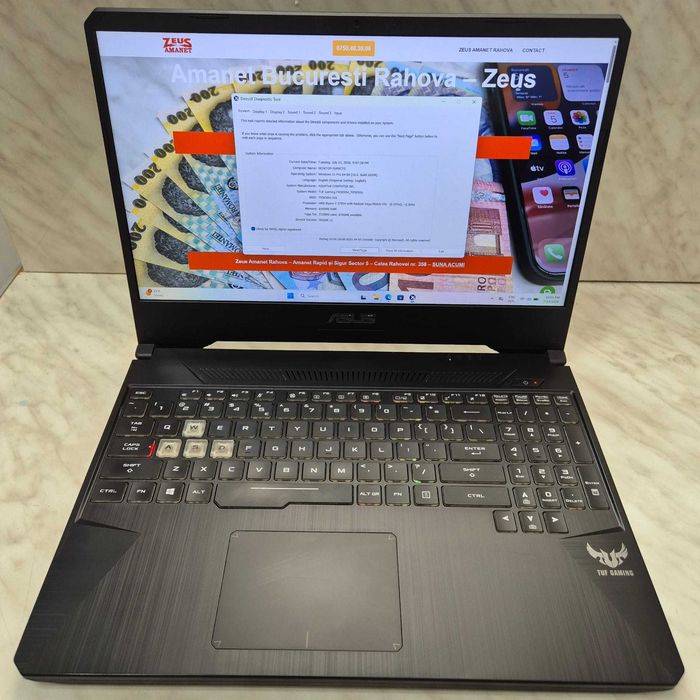 Laptop Asus TUF Gaming AMD Ryzen 7 gen 3 8gb GTX 1660TI 6gb Zeus Amanet Rahova 36174