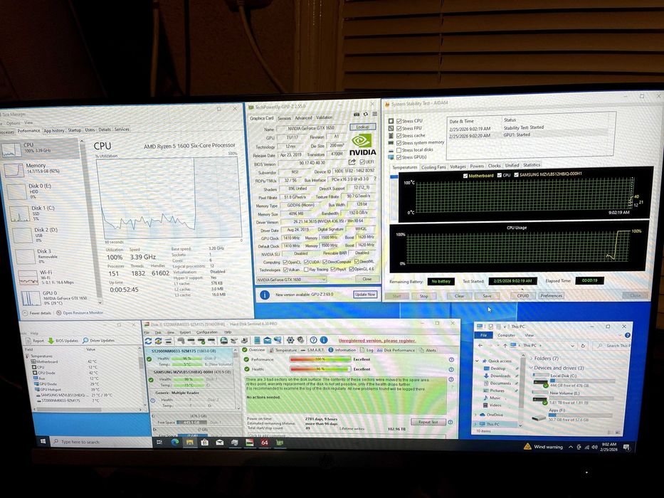 Unitate PC Medion Gaming Ryzen 5 1600 GTX 1650 4GB 2TB HDD 512GB SSD