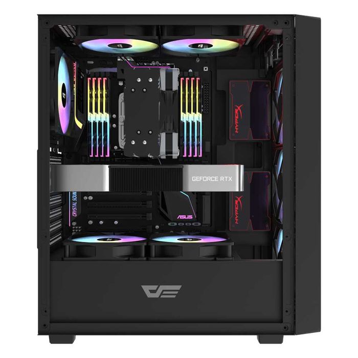 ' Корпус для ПК darkFlash DRX90 GLASS BLACK (ATX, 4x Fans)