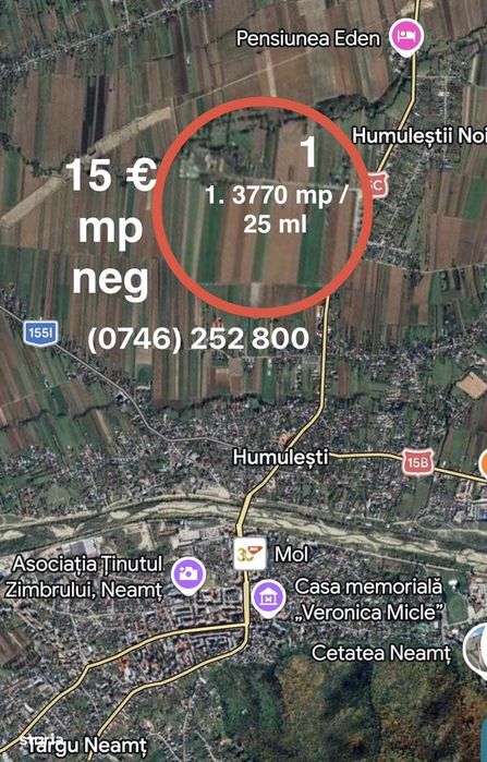 Teren Targu Neamt - Str. Valea Seaca ASFALT / UTILITATI