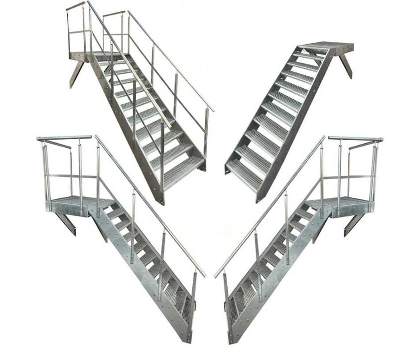 Външни метални стълби | Поцинковани | С или без парапет | Готови за монтаж