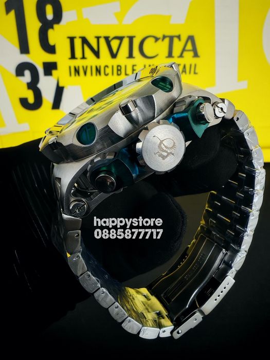 INVICTA Venom Reserve Silver green dial 54 mm, Инвикта нов часовник