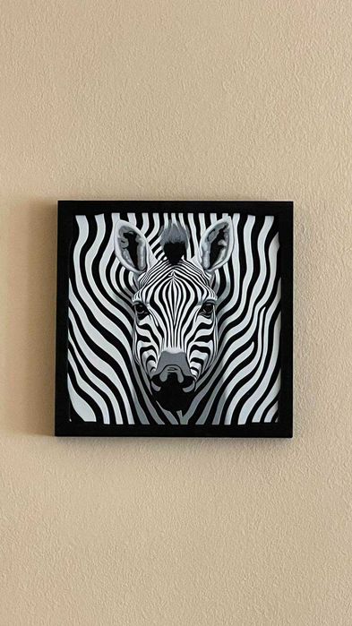 3D релефна картина животинско царство - зебра