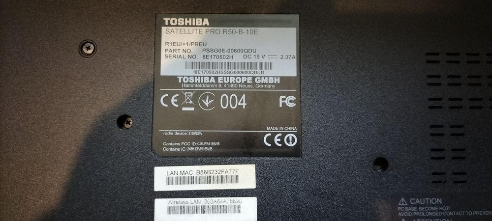 Laptop Toshiba satellite pro R50 i3 ssd intel