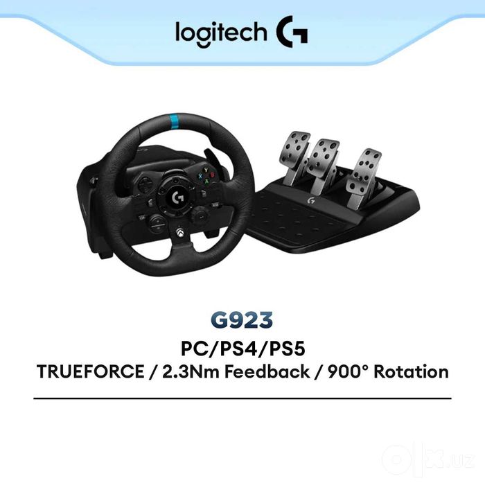 Logitech G923 Racing Wheel с педалями
