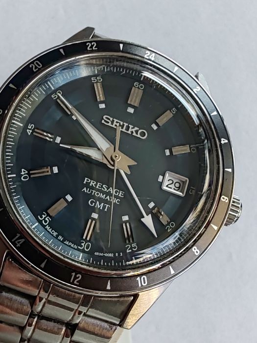 Ceas Seiko Presage Automatic GMT, Green 41 mm