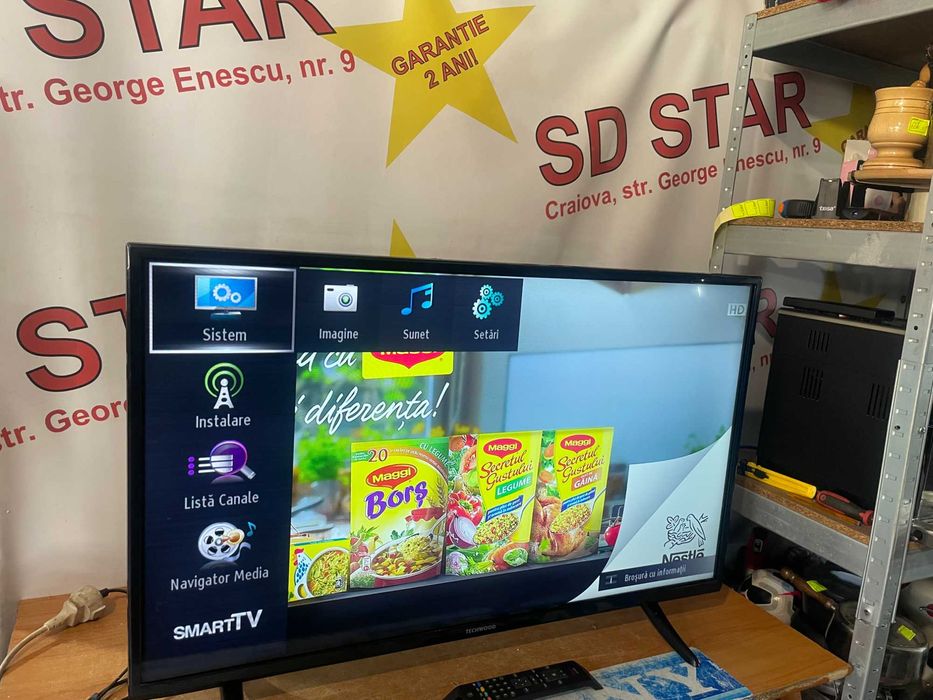 Televizor LED FullHD Techwood -TK40itm 160/102 cm Garantie 2 ani