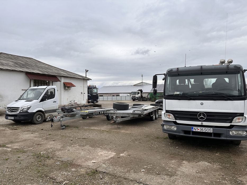 Tractari auto, transport utilaje agricole, macara 6 tone