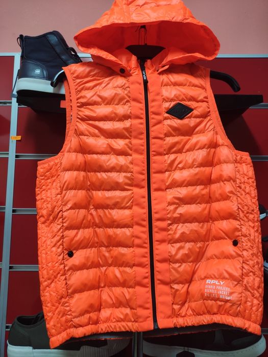 Оригинална водоустойчива грейка Replay S мъжка елек реплей оранжева