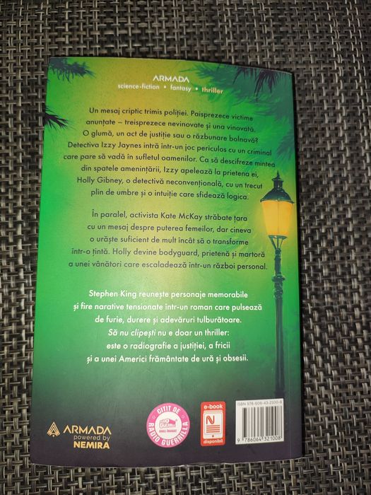 Carte Stephen King . Sa nu clipesti