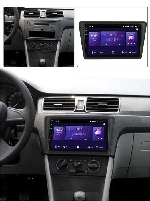 Navigatie Android 14 SKODA RAPID / TOLEDO 1/8 Gb Waze CarPlay + CAMERA