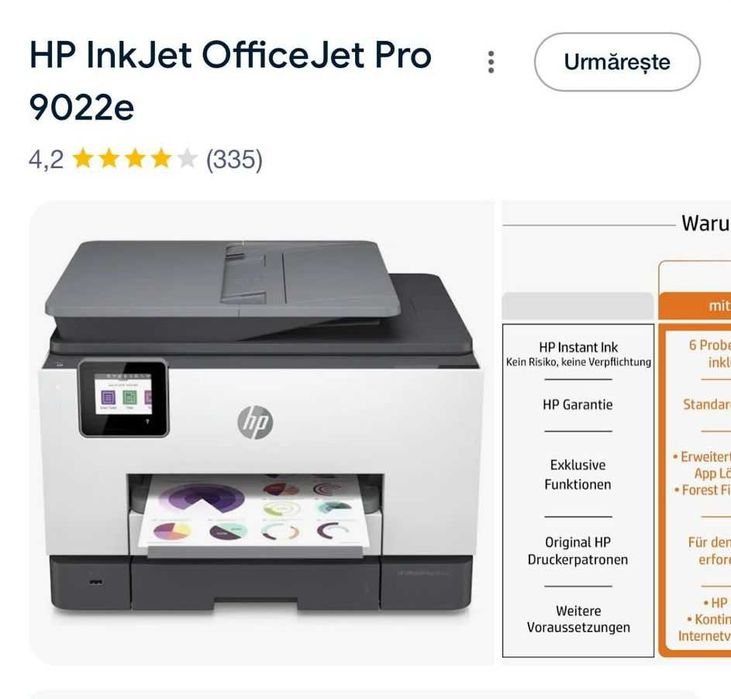 Imprimanta hp inkjet officejet pro
