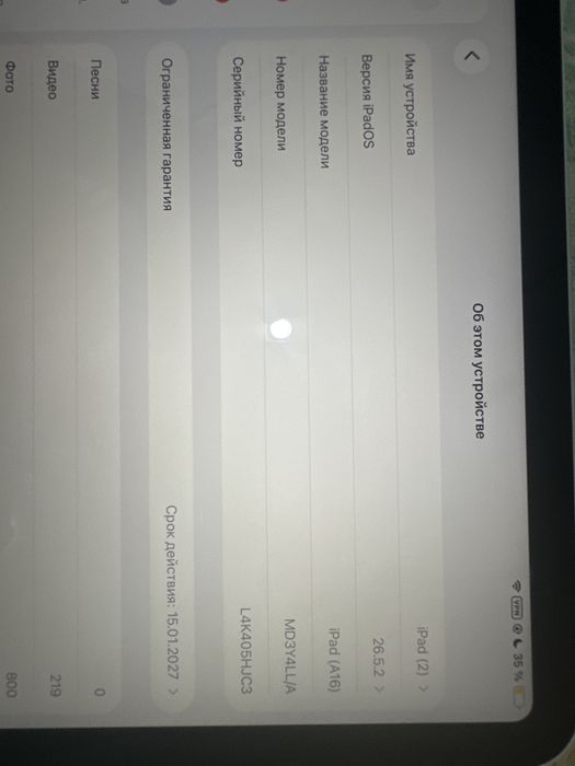 Ipad a16 128 гб в идеальном состояний